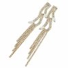 EARRINGS GOLD LONG ZIRCONIA WEDDING WEDDING